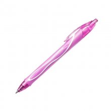 Bic Gel-Ocity Quick Dry Boligrafo Retractil - Punta Media de 0.7mm - Tinta de Gel - Secado Ultra Rapido - No Mancha el Papel - Color Rosa (12 uds)