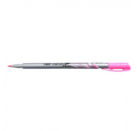 Bic Intensity Medium Rotulador de Punta Media de 0.8mm - Tinta con Base de Agua - Color Rosa (12 uds)