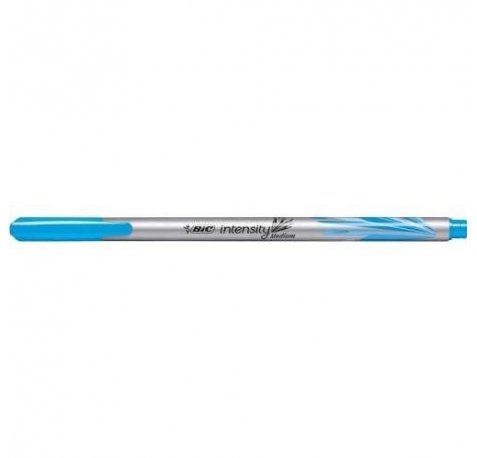 Bic Intensity Medium Rotulador de Punta Media de 0.8mm - Tinta con Base de Agua - Color Turquesa (12 uds)