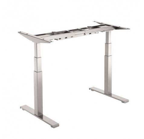 Fellowes Estructura Metalica Plata Mesa Regulable en Altura Cambio - 3 Configuraciones de Memoria - Altura de 645 mm a 1305 mm - Maxima Seguridad