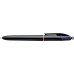 Bic 4 Colours Pro Boligrafo de Bola Retractil - Punta de 1mm - Trazo de 0.4mm - Tinta con Base de Aceite - Cuerpo Negro - 4 Colores (12 uds)