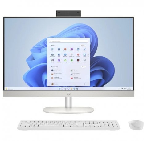 HP 27-CR0025NS All-in-One AMD Ryzen 3-7320U - 8GB DDR5 - 512GB SSD - 27" - Windos 11 Home - Color Blanco + Teclado QWERTY (ES) y Raton
