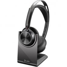 HP Poly Voyager Focus 2 MS Auriculares con Microfono Bluetooth 5.1 - Cancelacion de Ruido - Almohadillas Acolchadas - Autonomia hasta 40h - Control en Auricular - Color Negro