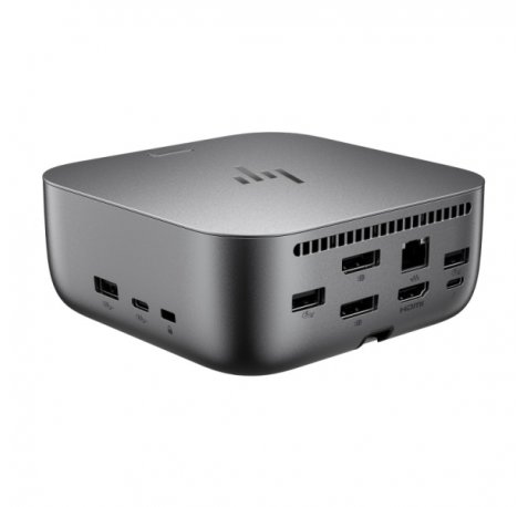 HP Dock G6 100W Thunderbolt 4 con 8 Puertos - 2xUSB-C, 3xUSB-A, 2xDisplay Port, 1xHDMI, 1xRJ-45 - Alimentacion hasta 100W via USBâ??C PD - Color Gris