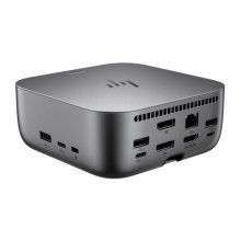 HP Dock G6 180W Thunderbolt 4 con 11 Puertos - 3xUSB-C, 5xUSB-A, 2xDisplay Port, 1xHDMI, 1xRJ-45 - Alimentacion hasta 100W via USBâ??C PD - Color Gris