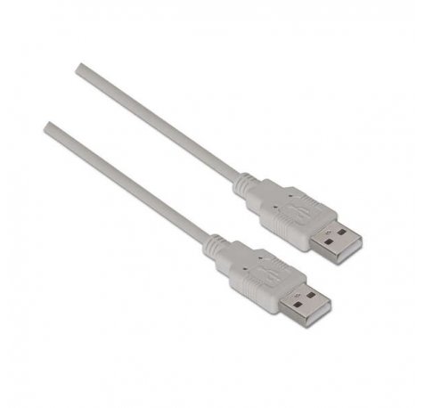 Aisens Cable USB 2.0 - Tipo A Macho a A Macho - 1.0m - Color Beige