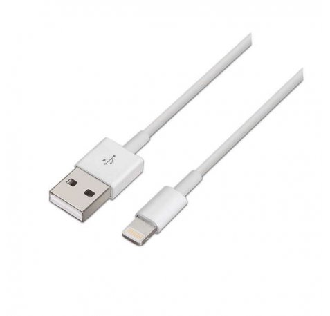 Aisens Cable Lightning a USB 2.0 - Lightning/M-USB A Macho - 1.0m - Color Blanco