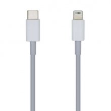 Aisens Cable Lightning a USB-C USB 2.0 - Lightning/M-USB-C/M - 20cm - Color Blanco