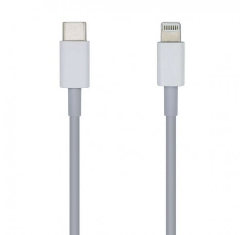 Aisens Cable Lightning a USB-C USB 2.0 - Lightning/M-USB-C/M - 1.0m - Color Blanco