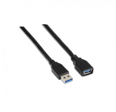 Aisens Cable Extension USB 3.0 - Tipo A Macho a A Hembra - 2.0m - Color Negro