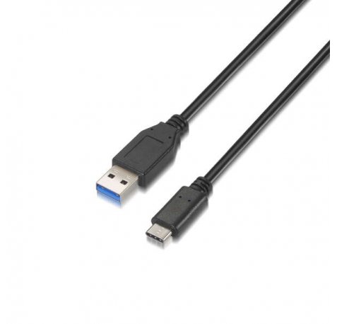 Aisens Cable USB 3.1 Gen2 10Gbps 3A - Tipo USB-C/M-A Macho - 1.0m - Color Negro