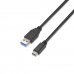 Aisens Cable USB 3.1 Gen2 10Gbps 3A - Tipo USB-C/M-A Macho - 1.0m - Color Negro