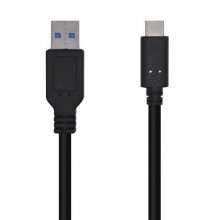 Aisens Cable USB 3.1 Gen2 10Gbps 3A - Tipo USB-C/M-A Macho - 0.5m - Color Negro