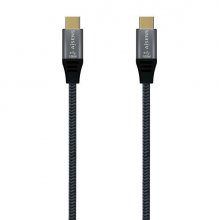 Aisens Cable USB 2.0 Aluminio 5A 100W E-MARK - USB-C/M-USB-C/M - 1.0M - Color Gris