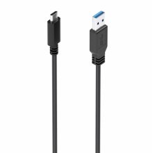 Aisens Cable USB 3.1 Gen2 10Gbps - Conector USB-C a USB-A - Carga hasta 3A - Transferencia 10Gbps - Compatible Thunderbolt 3 - Color Negro