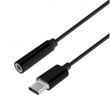 Aisens Conversor USB-C a Audio Estilo Apple - USB-C/M-JACK 3.5/H - 15cm - Color Negro