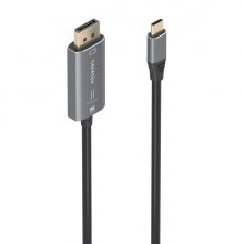 Aisens Cable Conversor Aluminio Bidireccional USB-C a Displayport 8K@60Hz - USB-C/M-DP/M - 1.8m - Color Gris
