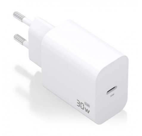 Aisens Cargador GaN 30W - USB-C PD3.0 - Color Blanco