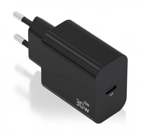 Aisens Cargador GaN 30W - USB-C PD3.0 - Color Negro