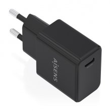 Aisens Cargador Gan 20W - 1xUSB-C PD3.0 - Color Negro
