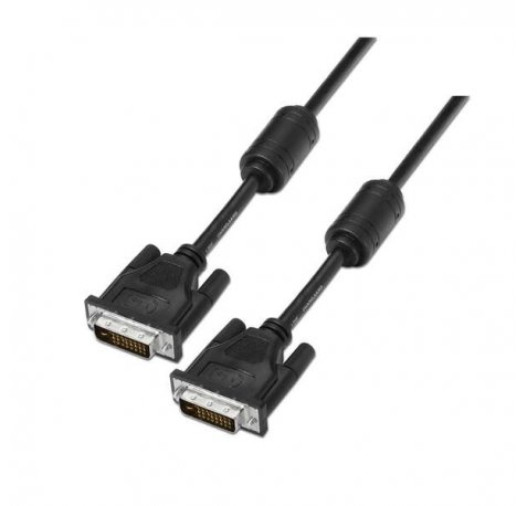 Aisens Cable DVI Dual Link 24+1 con Ferrita - DVI-D Macho a DVI-D Macho - 1.8m - (2560 x 1600) - Color Negro