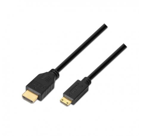 Aisens Cable HDMI a Mini HDMI Alta Velocidad / HEC - A Macho-C/Macho - 3.0m - Compatibilidad 3D y Ethernet - Color Negro