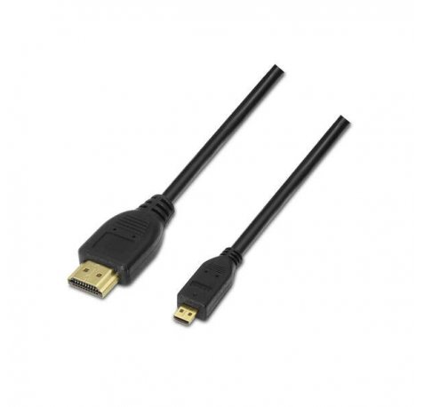 Aisens Cable Micro HDMI Alta Velocidad / HEC - A Macho-D/Macho - 1.8m - Compatibilidad 3D y Ethernet - Color Negro