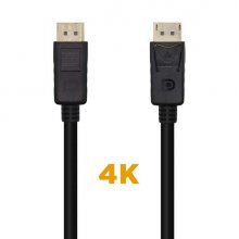Aisens Cable Displayport V1.2 4K@60Hz - DP/M-DP/M - 1.0m - Color Negro