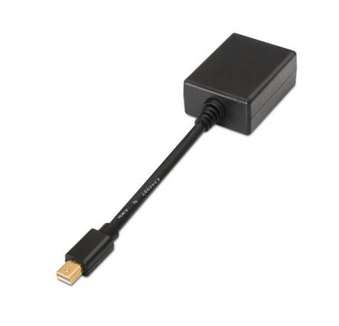 Aisens Conversor Mini DP a SVGA - mDP/M-SVGA Hembra - 15cm - Color Negro