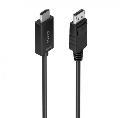 Aisens Cable Conversor DISPLAYPORT a HDMI 4K@60HZ - DP/M-HDMI/M - 3.0m - Color Negro