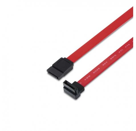 Aisens Cable SATA III Datos 6G Datos Acodado - 0.5m para Disco Duro SATA I - II - III SSD - Color Rojo
