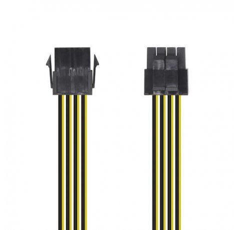 Aisens Cable Alimentacion - 8 Pin/H-4+4 Pin/M - 30cm - Color Negro
