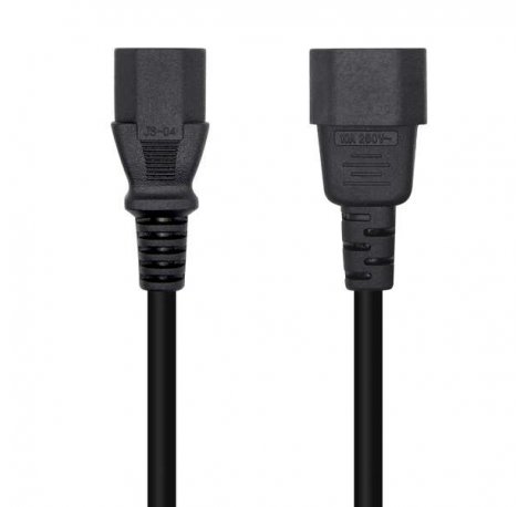 Aisens Cable Alimentacion CPU - C13/H-C14/M - 10m - 100% Cobre Puro AWG18 - Color Negro