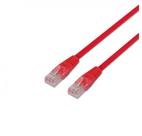 Aisens Cable de Red Latiguillo RJ45 Cat.6 UTP AWG24 - 3.0m - 10/100/1000 Mbit/s - Color Rojo
