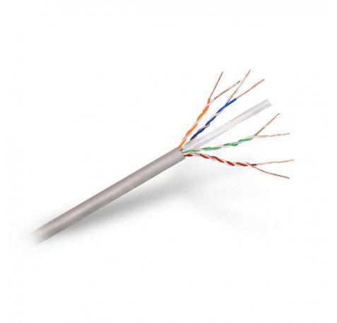 Aisens Cable de Red RJ45 LSZH Cat.6 UTP Rigido AWG24 - Bobina de 305m - Libre de Halogenos y 100% Cobre para Instalacion - Color Gris