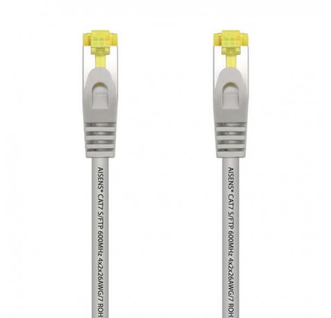 Aisens Cable de Red Latiguillo RJ45 LSZH Cat.7 600 Mhz S/FTP PIMF AWG26 - 10M - Color Gris