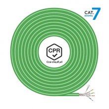 Aisens Cable de Red RJ45 LSZH CPR Cca CAT.7 600 MHZ S/FTP AWG23 - 500M - Color Verde
