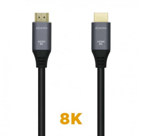 Aisens Cable HDMI V2.1 Ultra Alta Velocidad 8K@60Hz 48Gbps - A/M-A/M - 0.5m - Color Negro