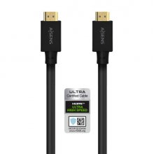 Aisens Cable HDMI V2.1 Ultra Alta Velocidad/Hec 8K@60Hz 48Gbps - A/M-A/M - 5.0m - Color Negro