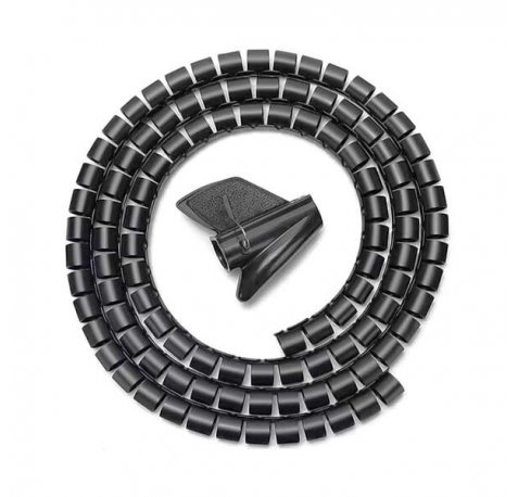 Aisens Organizador De Cable En Espiral 25mm - 1.0m - Color Negro