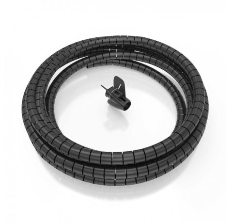 Aisens Organizador de Cable en Espiral 25mm - 6.0m - Color Negro