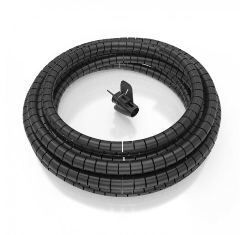 Aisens Organizador de Cable en Espiral 25mm - 10m - Color Negro