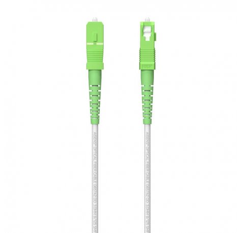 Aisens Cable Fibra Optica Latiguillo G657A2 3.0 9/125 SMF Simplex CPR Dca LSZH - SC/APC-SC/APC - 100m - Color Blanco