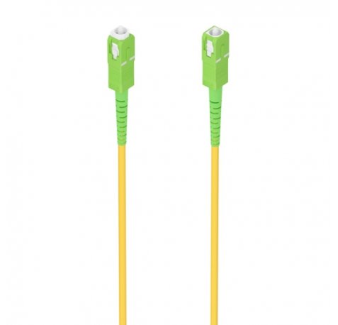 Aisens Cable Fibra Optica Latiguillo G657A2 3.0 9/125 SMF Simplex CPR Dca LSZH - SC/APC-SC/APC - 2M - Color Amarillo