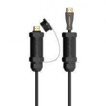 Aisens Cable HDMI V2.1 AOC con Armadura Ultra Alta Velocidad / HEC 8K@60HZ 4K@120HZ 4:4:4 48GBPS - A/M-A/M - 30M - Color Negro