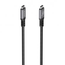Aisens Cable USB-C Macho - Soporta hasta 240W - Longitud 0.5m - Velocidad de Transferencia hasta 40Gbps - Resolucion 8K - Aluminio - Color Negro