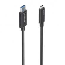 Aisens Cable USB3.2 GEN2x1 10GBPS AOC Solo Datos - USB-A a USB-C - 40m - Color Negro