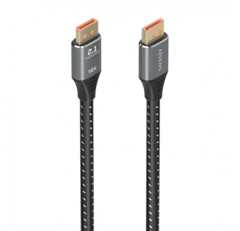Aisens Cable DISPLAYPORT V2.1 16K@60HZ 80GBPS - DP/M-DP/M - 2.0m - Color Negro