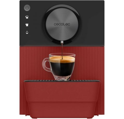 Cecotec Cremmaet Cube Red Cafetera Superautomatica - 19bar - Deposito de 1.1L - Sistema de Prensado y Pre-Infusion - Sistema Thermoblock - Pantalla Tactil - Termoblock - Deposito de Cafe de 110g - 5 Niveles de Molido - Modo Eco - Color Rojo