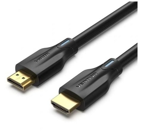 Vention Cable HDMI 2.1 - Resolucion 8K - eARC - Longitud 10m - Conectores Chapados en Oro - HDR Dinamico - Tasa de Refresco Variable - Revestimiento en PVC - Color Negro